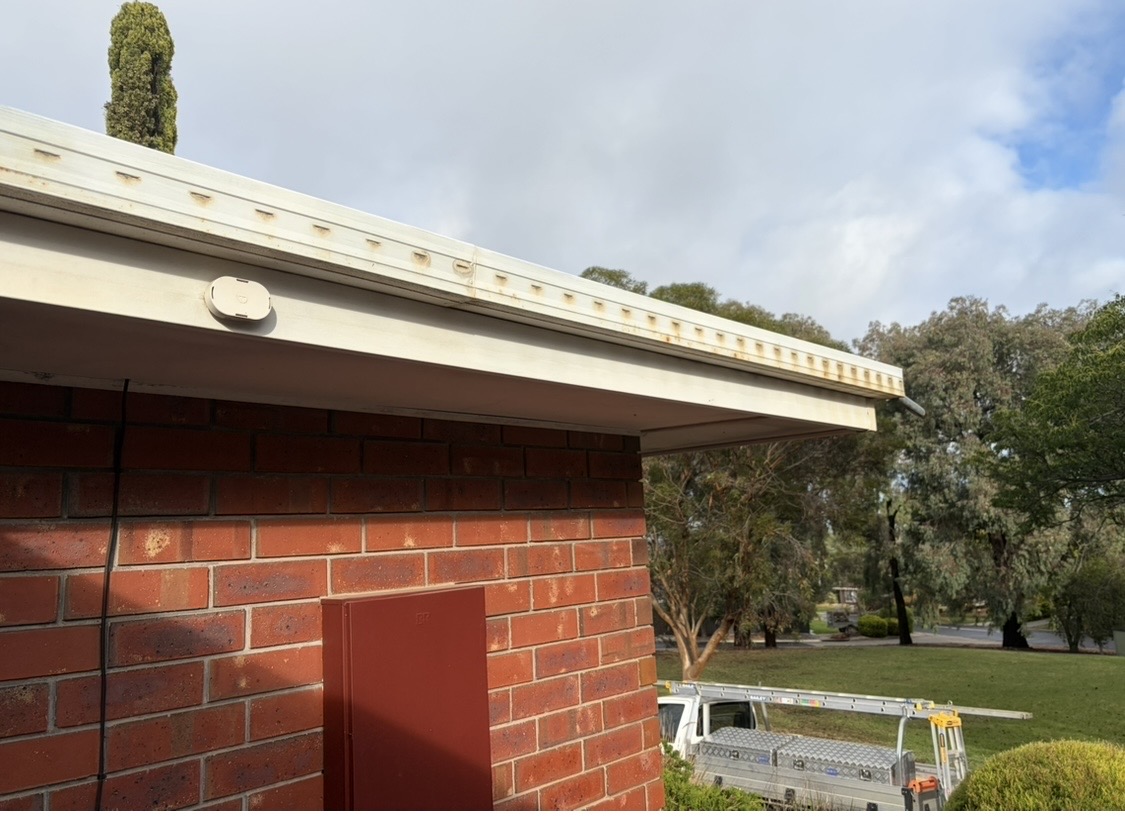 White gutter before